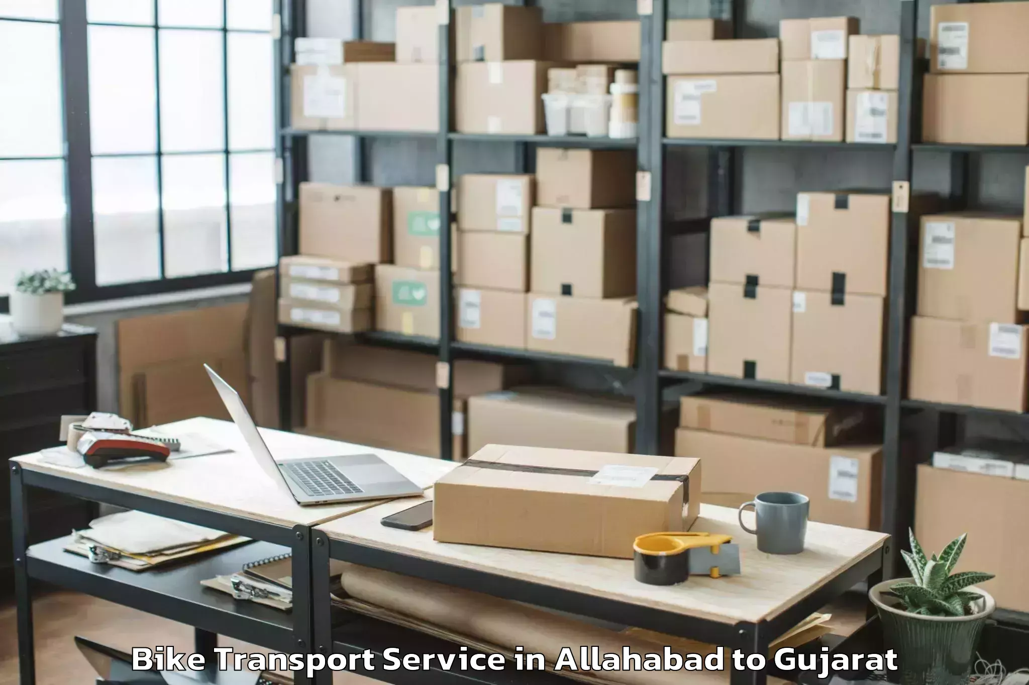 Expert Allahabad to Madhavpur Bike Transport